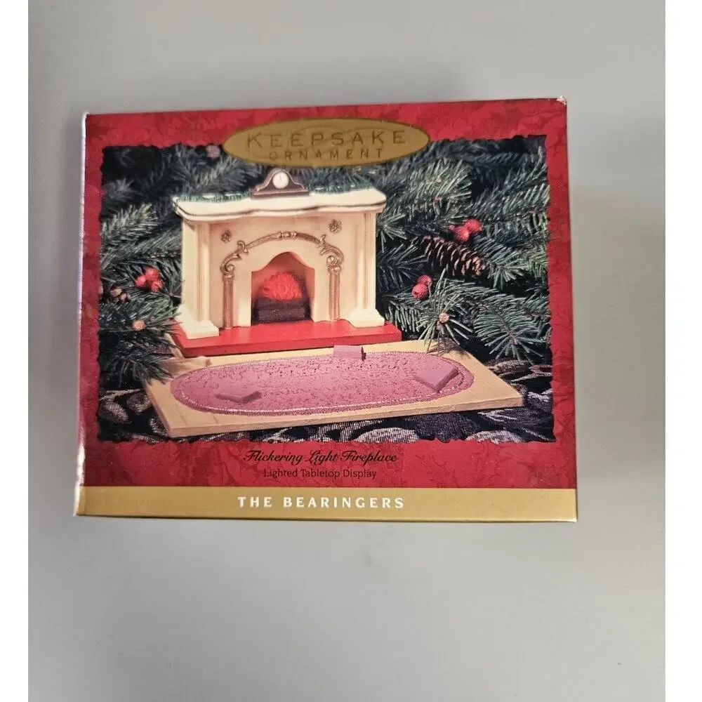 Hallmark Keepsake Ornament Flickering Light Fireplace Bearingers 1993 XPR974-9